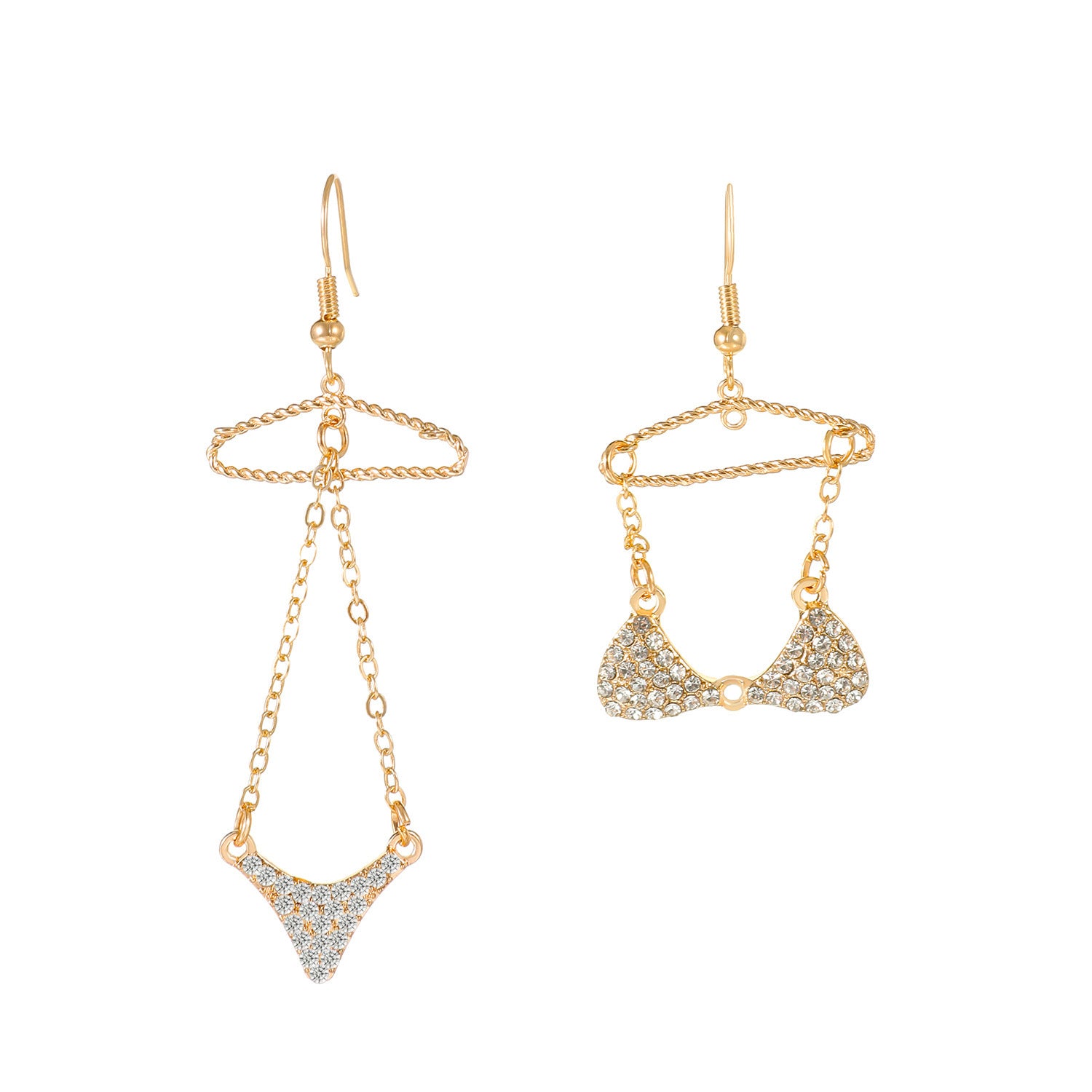 Wholesale Creative Zirconia Bikini Earrings